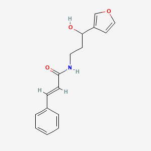 molecular formula C16H17NO3 B2369369 N-(3-(furan-3-yl)-3-hydroxypropyl)cinnamamide CAS No. 1428382-35-7