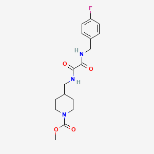 molecular formula C17H22FN3O4 B2369397 Methyl 4-((2-((4-fluorobenzyl)amino)-2-oxoacetamido)methyl)piperidine-1-carboxylate CAS No. 1234788-30-7