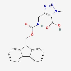 molecular formula C20H18N4O4 B2369403 5-[(9H-Fluoren-9-ylmethoxycarbonylamino)methyl]-3-methyltriazole-4-carboxylic acid CAS No. 2219408-47-4