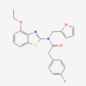 N-(4-ethoxybenzo[d]thiazol-2-yl)-2-(4-fluorophenyl)-N-(furan-2-ylmethyl)acetamide