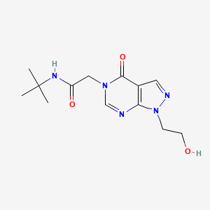 N-(tert-butyl)-2-(1-(2-hydroxyethyl)-4-oxo-1H-pyrazolo[3,4-d]pyrimidin-5(4H)-yl)acetamide