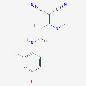 2-[3-(2,4-Difluoroanilino)-1-(dimethylamino)-2-propenylidene]malononitrile