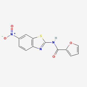 molecular formula C12H7N3O4S B2369424 N-(6-nitro-1,3-benzothiazol-2-yl)furan-2-carboxamide CAS No. 300568-05-2