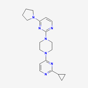 2-Cyclopropyl-4-[4-(4-pyrrolidin-1-ylpyrimidin-2-yl)piperazin-1-yl]pyrimidine