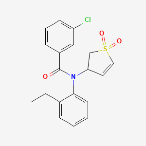 3-chloro-N-(1,1-dioxido-2,3-dihydrothiophen-3-yl)-N-(2-ethylphenyl)benzamide