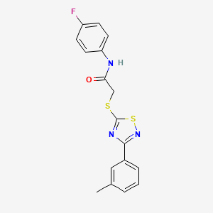 N-(4-fluorophenyl)-2-((3-(m-tolyl)-1,2,4-thiadiazol-5-yl)thio)acetamide