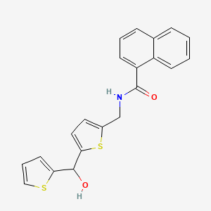 N-((5-(hydroxy(thiophen-2-yl)methyl)thiophen-2-yl)methyl)-1-naphthamide