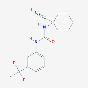 molecular formula C16H17F3N2O B2369455 1-(1-Ethynylcyclohexyl)-3-[3-(trifluoromethyl)phenyl]urea CAS No. 866008-65-3
