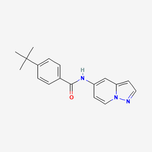 molecular formula C18H19N3O B2369474 4-(tert-butyl)-N-(pyrazolo[1,5-a]pyridin-5-yl)benzamide CAS No. 2034585-96-9