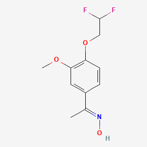 (1E)-1-[4-(2,2-difluoroethoxy)-3-methoxyphenyl]ethanone oxime