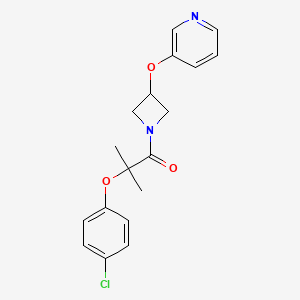 2-(4-Chlorophenoxy)-2-methyl-1-(3-(pyridin-3-yloxy)azetidin-1-yl)propan-1-one