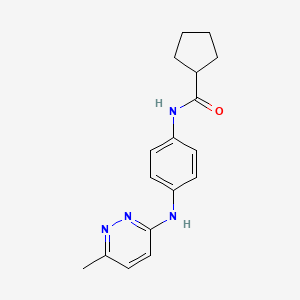 N-(4-((6-methylpyridazin-3-yl)amino)phenyl)cyclopentanecarboxamide