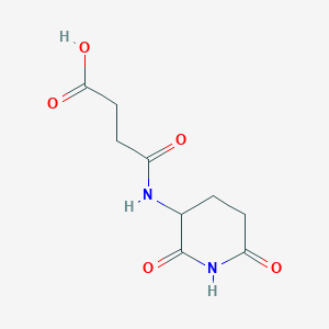 molecular formula C9H12N2O5 B2369502 3-[(2,6-Dioxopiperidin-3-YL)carbamoyl]propanoic acid CAS No. 1466827-81-5