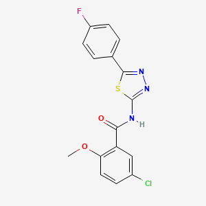5-chloro-N-[5-(4-fluorophenyl)-1,3,4-thiadiazol-2-yl]-2-methoxybenzamide