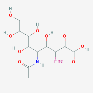 molecular formula C11H18FNO9 B236954 5-Acetamido-3-(18F)fluoranyl-4,6,7,8,9-pentahydroxy-2-oxononanoic acid CAS No. 129950-58-9