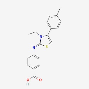 B2369541 (Z)-4-((3-ethyl-4-(p-tolyl)thiazol-2(3H)-ylidene)amino)benzoic acid CAS No. 377770-23-5