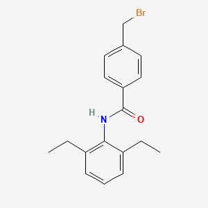 molecular formula C18H20BrNO B2369558 4-(bromomethyl)-N-(2,6-diethylphenyl)benzamide CAS No. 1266370-74-4