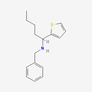 molecular formula C16H21NS B2369574 N-benzyl-1-thiophen-2-ylpentan-1-amine CAS No. 165277-48-5