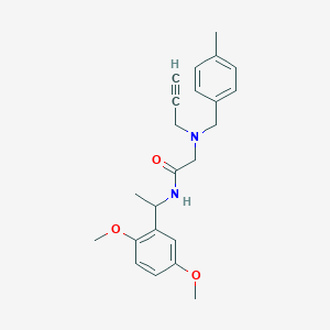 molecular formula C23H28N2O3 B2369583 N-[1-(2,5-Dimethoxyphenyl)ethyl]-2-[(4-methylphenyl)methyl-prop-2-ynylamino]acetamide CAS No. 1365631-83-9