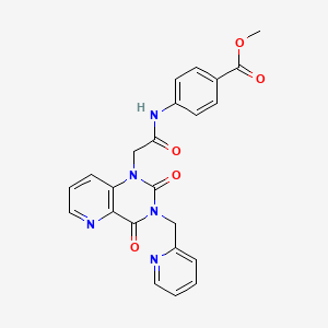 molecular formula C23H19N5O5 B2369594 methyl 4-(2-(2,4-dioxo-3-(pyridin-2-ylmethyl)-3,4-dihydropyrido[3,2-d]pyrimidin-1(2H)-yl)acetamido)benzoate CAS No. 941901-53-7