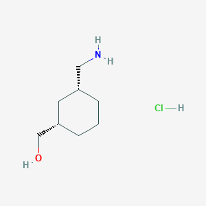 molecular formula C8H18ClNO B2369633 rac-[(1R,3S)-3-(aminomethyl)cyclohexyl]methanol hydrochloride, cis CAS No. 1807901-48-9