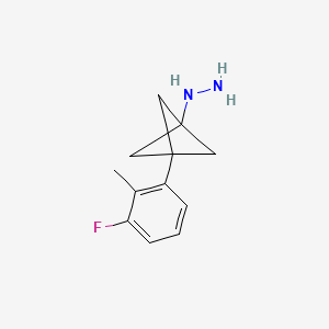 [3-(3-Fluoro-2-methylphenyl)-1-bicyclo[1.1.1]pentanyl]hydrazine