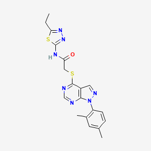 2-((1-(2,4-dimethylphenyl)-1H-pyrazolo[3,4-d]pyrimidin-4-yl)thio)-N-(5-ethyl-1,3,4-thiadiazol-2-yl)acetamide