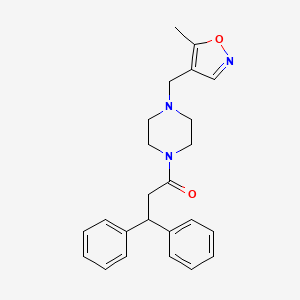 1-(4-((5-Methylisoxazol-4-yl)methyl)piperazin-1-yl)-3,3-diphenylpropan-1-one