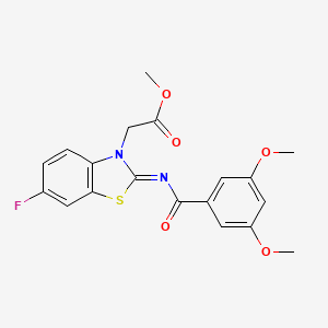 (Z)-methyl 2-(2-((3,5-dimethoxybenzoyl)imino)-6-fluorobenzo[d]thiazol-3(2H)-yl)acetate