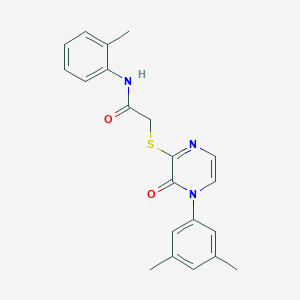 2-[4-(3,5-dimethylphenyl)-3-oxopyrazin-2-yl]sulfanyl-N-(2-methylphenyl)acetamide