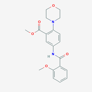 molecular formula C20H22N2O5 B236966 Methyl 5-[(2-methoxybenzoyl)amino]-2-(4-morpholinyl)benzoate 