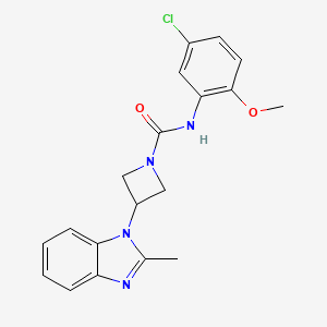 molecular formula C19H19ClN4O2 B2369674 N-(5-chloro-2-methoxyphenyl)-3-(2-methyl-1H-1,3-benzodiazol-1-yl)azetidine-1-carboxamide CAS No. 2380185-86-2