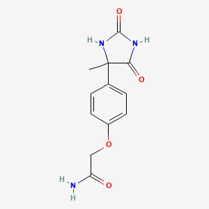 2-[4-(4-Methyl-2,5-dioxoimidazolidin-4-yl)phenoxy]acetamide