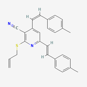 2-(Allylsulfanyl)-4,6-bis(4-methylstyryl)nicotinonitrile