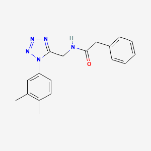 N-((1-(3,4-dimethylphenyl)-1H-tetrazol-5-yl)methyl)-2-phenylacetamide