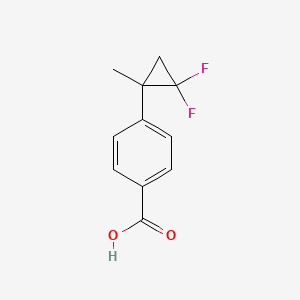 molecular formula C11H10F2O2 B2369719 4-(2,2-二氟-1-甲基环丙基)苯甲酸 CAS No. 2155855-53-9
