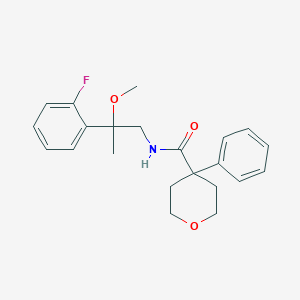 molecular formula C22H26FNO3 B2369738 N-[2-(2-FLUOROPHENYL)-2-METHOXYPROPYL]-4-PHENYLOXANE-4-CARBOXAMIDE CAS No. 1797893-64-1