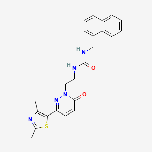 molecular formula C23H23N5O2S B2369745 1-(2-(3-(2,4-dimethylthiazol-5-yl)-6-oxopyridazin-1(6H)-yl)ethyl)-3-(naphthalen-1-ylmethyl)urea CAS No. 1251579-20-0