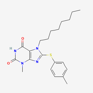 3-methyl-7-octyl-8-(p-tolylthio)-1H-purine-2,6(3H,7H)-dione