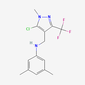 N-{[5-chloro-1-methyl-3-(trifluoromethyl)-1H-pyrazol-4-yl]methyl}-3,5-dimethylaniline