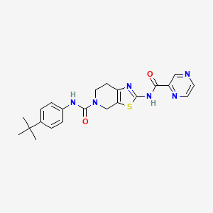 N-(4-(tert-butyl)phenyl)-2-(pyrazine-2-carboxamido)-6,7-dihydrothiazolo[5,4-c]pyridine-5(4H)-carboxamide
