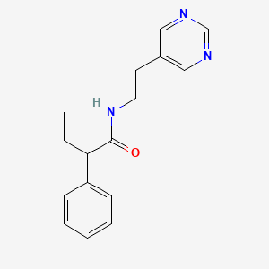 2-phenyl-N-(2-(pyrimidin-5-yl)ethyl)butanamide