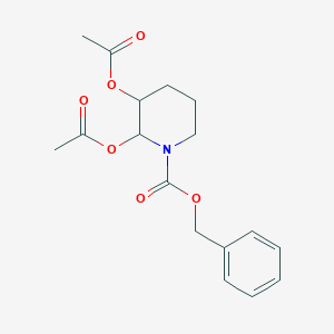 molecular formula C17H21NO6 B023698 2,3-Diacetoxy-N-benzyloxycarbonylpiperidine CAS No. 92599-77-4