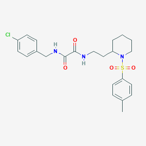 molecular formula C23H28ClN3O4S B2369804 N1-(4-chlorobenzyl)-N2-(2-(1-tosylpiperidin-2-yl)ethyl)oxalamide CAS No. 898415-34-4