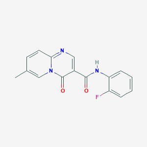 molecular formula C16H12FN3O2 B2369808 N-(2-fluorophenyl)-7-methyl-4-oxo-4H-pyrido[1,2-a]pyrimidine-3-carboxamide CAS No. 877649-59-7