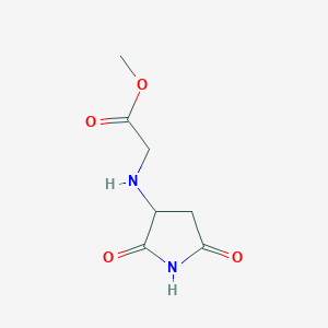 molecular formula C7H10N2O4 B2369890 Methyl 2-((2,5-dioxopyrrolidin-3-yl)amino)acetate CAS No. 1218133-58-4