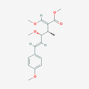 molecular formula C18H24O5 B236990 methyl (E,2E,3S,4S)-4-methoxy-2-(methoxymethylidene)-6-(4-methoxyphenyl)-3-methylhex-5-enoate CAS No. 130640-32-3
