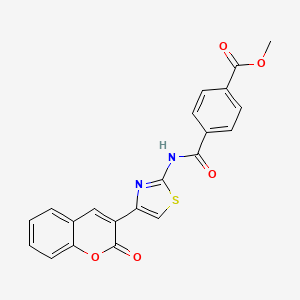 molecular formula C21H14N2O5S B2369905 methyl 4-((4-(2-oxo-2H-chromen-3-yl)thiazol-2-yl)carbamoyl)benzoate CAS No. 684232-11-9