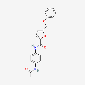 molecular formula C20H18N2O4 B2369907 N-(4-acetamidophenyl)-5-(phenoxymethyl)furan-2-carboxamide CAS No. 862390-38-3
