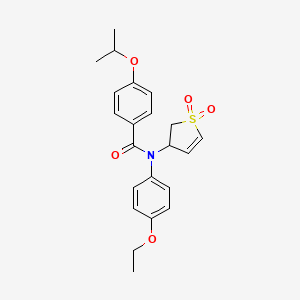 molecular formula C22H25NO5S B2369945 N-(1,1-dioxido-2,3-dihydrothiophen-3-yl)-N-(4-ethoxyphenyl)-4-isopropoxybenzamide CAS No. 852438-55-2